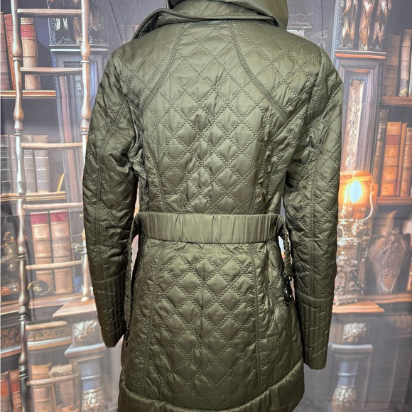 Laundry By Shelli Segal Quilted Hunter Green Puffer Coat‎ - Picture 6 of 10